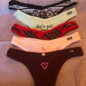 NIP Victoria’s Secret Holiday Thong Underwear Set